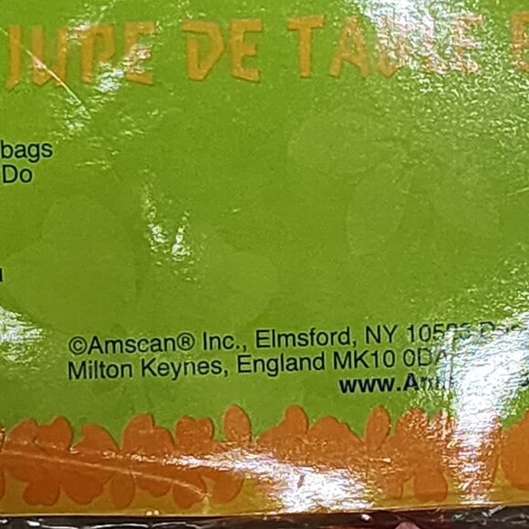 Amscan Party City Luau 10ft One Piece Tissue Hawaiian Multi Flower Table Skirt - Picture 13 of 16